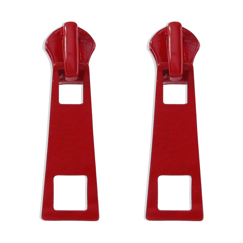 pendiente zipper red
