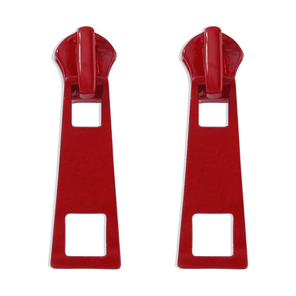 pendiente zipper red